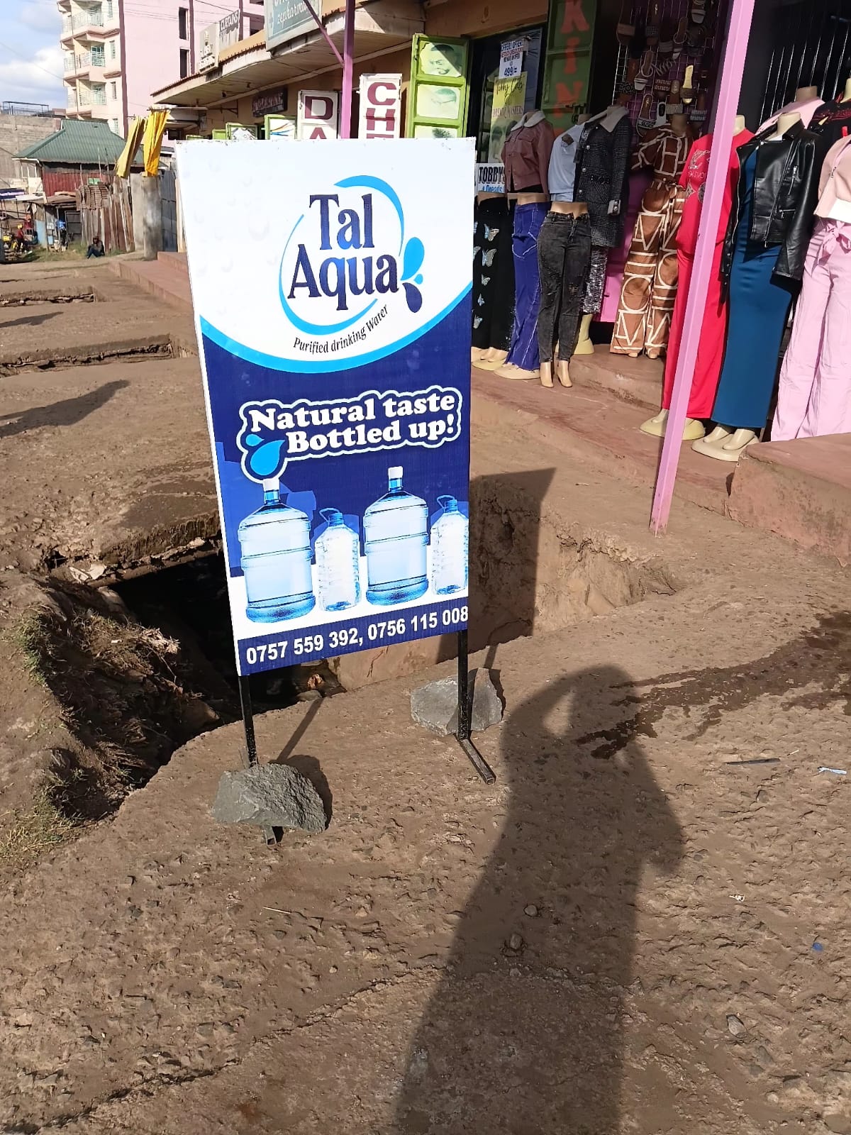 Tal Aqua purified drinking water signage in the community